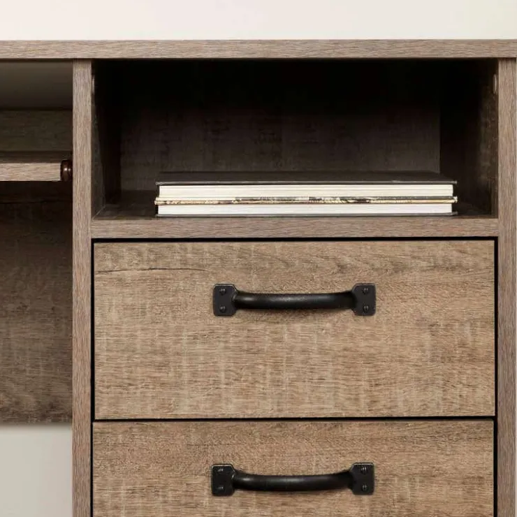 Meubles South Shore Small Computer Desk - South Shore WEATHERED OAK