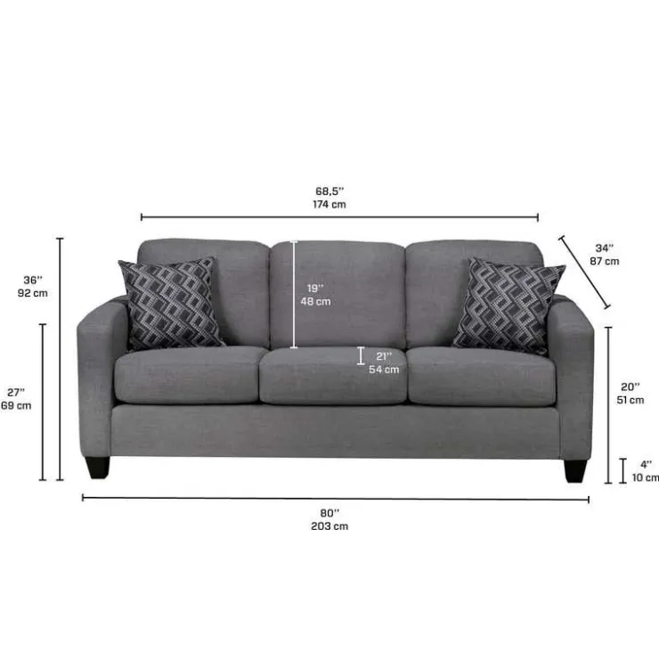 Sofa By Fancy Sofa - Charcoal grey