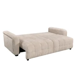 Sofa Bed with Under-Seat Storage - Beige Outlet