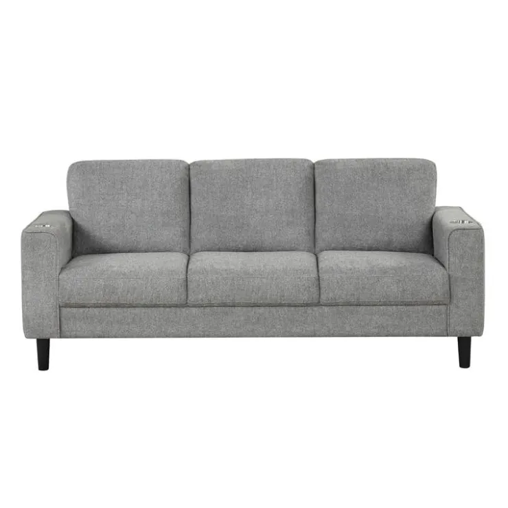 Sofa with Cup Holders Grey Online