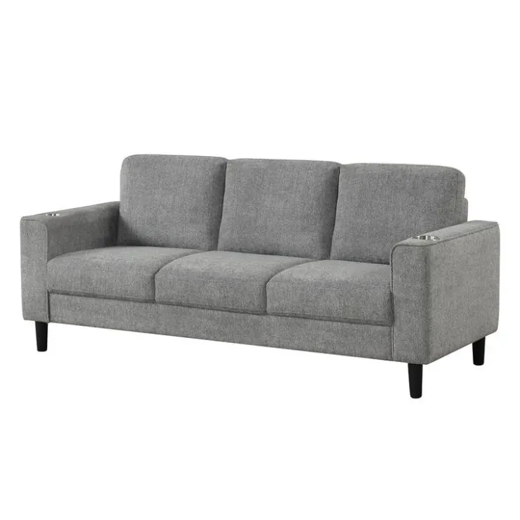 Sofa with Cup Holders Grey Online