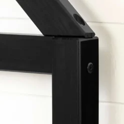 Meubles South Shore Solid Wood Bed With House Frame Headboard 39'' - South Shore Matte Black Clearance