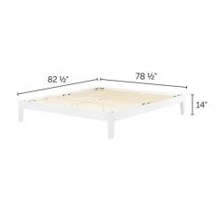 Meubles South Shore Solid Wood King Platform Bed (78") - South Shore White Outlet