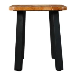 Solid Wood Side Table Acacia natural and black metal Online