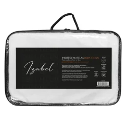 Split-Head Fresh Waterproof and Reversible Mattress Protector - Queen White New