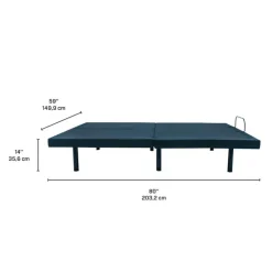 Split-Head Queen Electric Bed-60” Dark Grey New