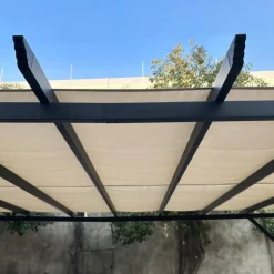 Steel Pergola 10' x 13' - Beige Beige / Black Discount