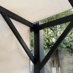 Steel Pergola 10' x 10' - Beige Beige / Black Best