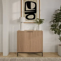 Nexera Storage Cabinet Light Walnut Hot