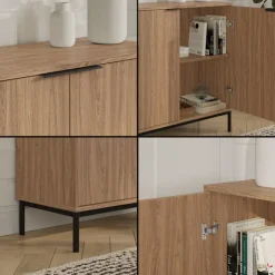 Nexera Storage Cabinet Light Walnut Hot