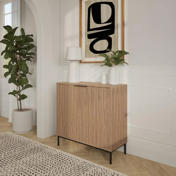 Nexera Storage Cabinet Light Walnut Hot