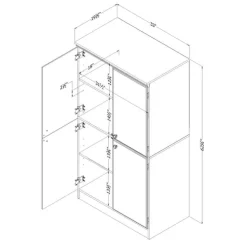 Meubles South Shore Storage Cabinet - South Shore Nordik Oak