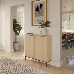 Nexera Storage Console Table - Natural Blonde Oak Sale