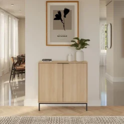 Nexera Storage Console Table - Natural Blonde Oak Sale