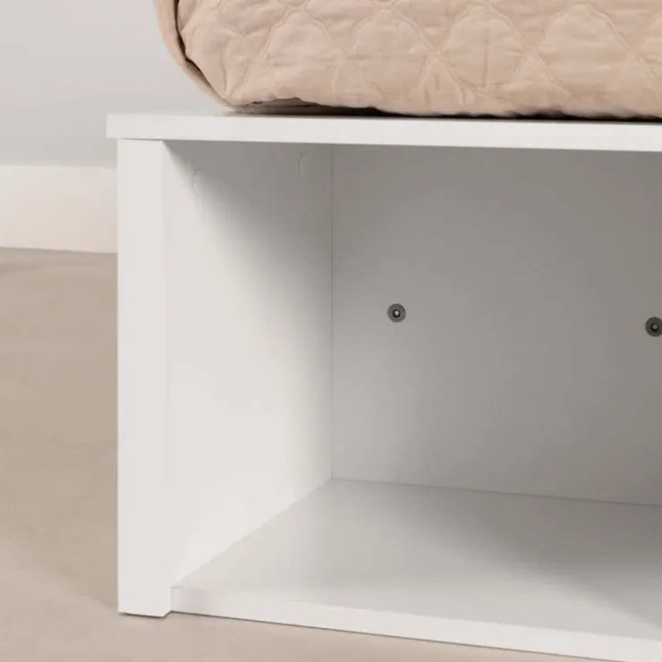 Meubles South Shore Storage Platform Bed With Baskets (78") - South Shore White Outlet