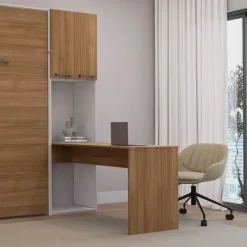 Storage Unit with Desk - Brown New