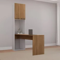 Storage Unit with Desk - Brown New