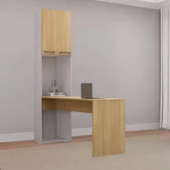 Storage Unit with Desk - Natural Best