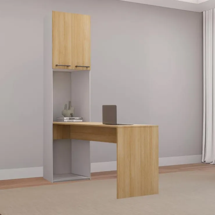 Storage Unit with Desk - Natural Best