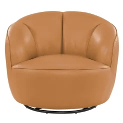 Swivel Accent Armchair - Caramel Best