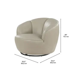 Swivel Accent Armchair - Grey Best