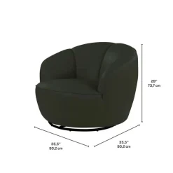 Swivel Accent Armchair - Green Hot