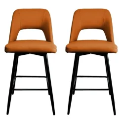 Swivel Barstools (Set of 2) Orange