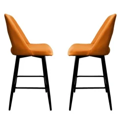 Swivel Barstools (Set of 2) Orange