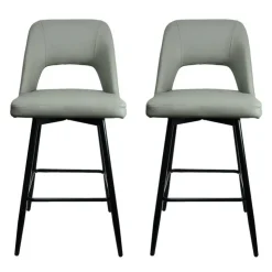 Swivel Barstools (Set of 2) Grey Hot