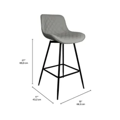 Swivel Barstools (Set of 2) Grey Clearance