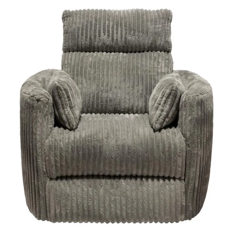 MINHAS Swivel Corduroy Velvet Rocker Recliner - GREY Sale