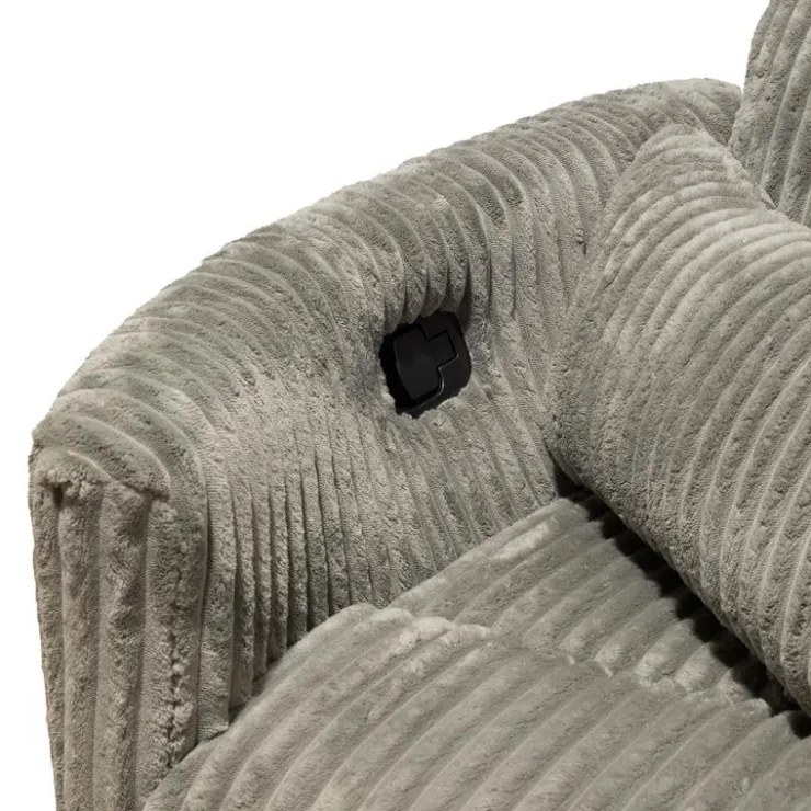 MINHAS Swivel Corduroy Velvet Rocker Recliner - GREY Sale