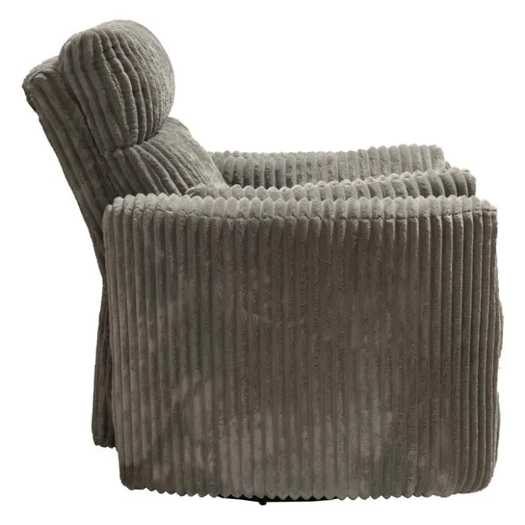 MINHAS Swivel Corduroy Velvet Rocker Recliner - GREY Sale