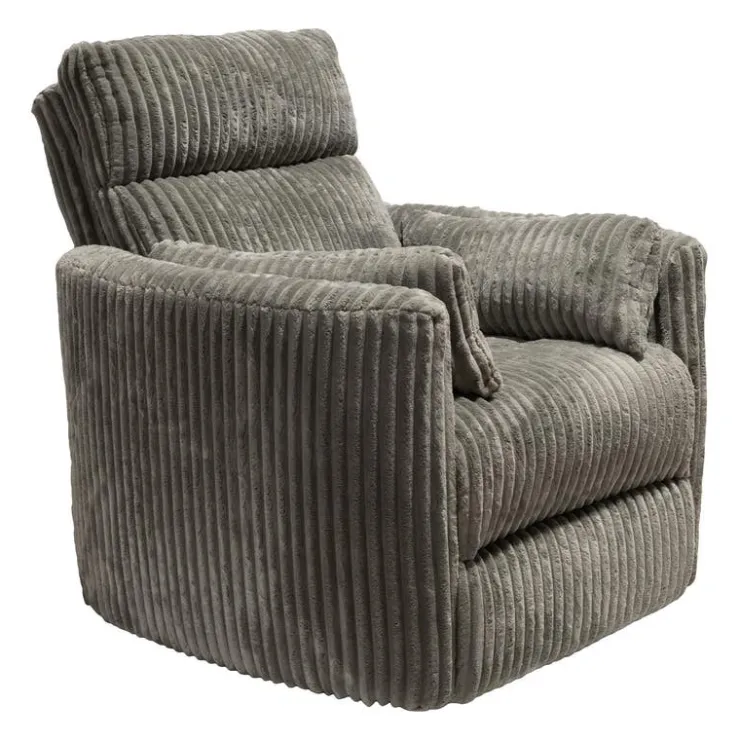 MINHAS Swivel Corduroy Velvet Rocker Recliner - GREY Sale