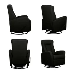 Swivel Rocker Recliner - Black Hot