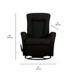Swivel Rocker Recliner - Black Hot