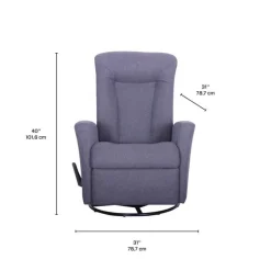 Swivel Rocker Recliner - GREY
