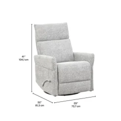 Swivel Rocker Recliner - Light Grey Hot