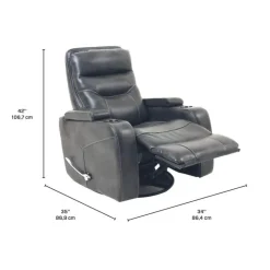 Swivel Rocker Recliner with Storage - Grey New