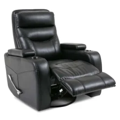 Swivel Rocker Recliner with Storage - Black Sale