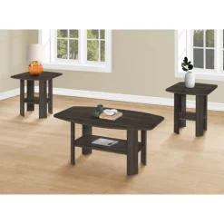 Monarch Table set - 3pcs set / brown - Oak Online