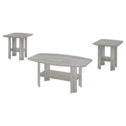 Monarch Table set - 3pcs set / industrial - Grey New
