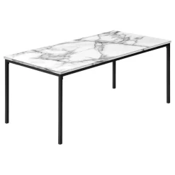 Monarch Table set - 3pcs set / marble / black metal - White New