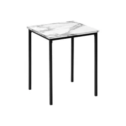 Monarch Table set - 3pcs set / marble / black metal - White New