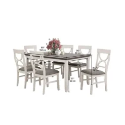 Table with 4 chairs Grey/white Outlet