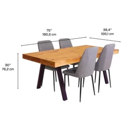 Table with 4 Chairs - Grey Online