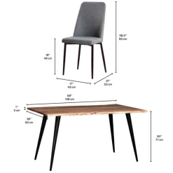 Table with 4 Chairs - Grey Best