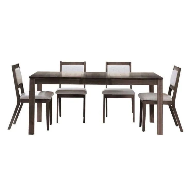 Arboit Poitras Table with Extension Leaf (54" to 70") and 4 Chairs - Slate Hot