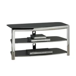 Monarch Tempered Glass TV Stand 43" - Chrome Outlet