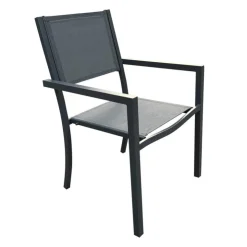 Textilene Outdoor Chair Grey Discount
